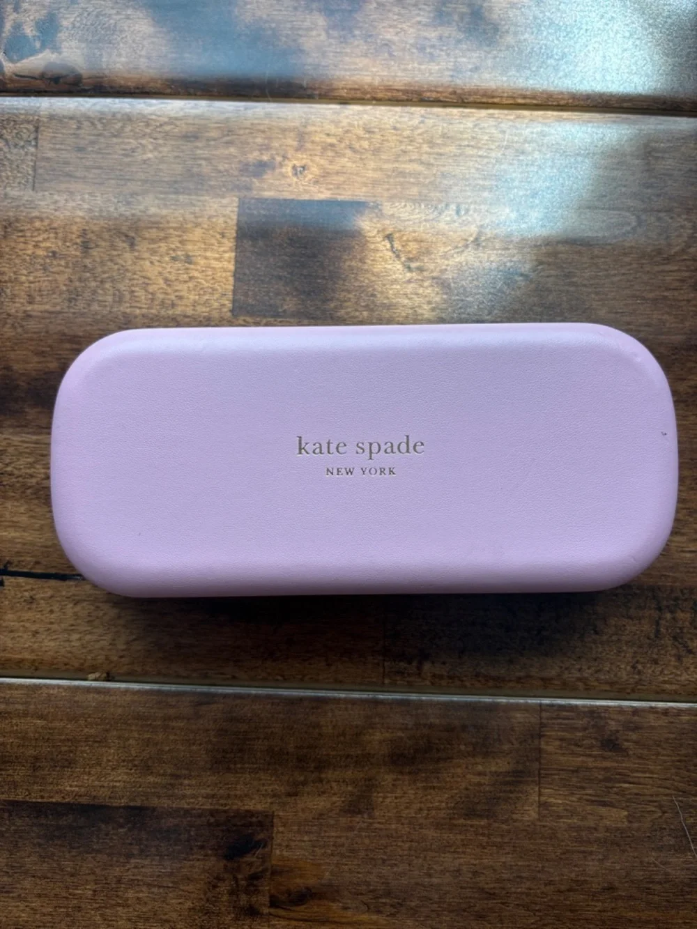 kate spade Pink Hard Shell Eyewear Case with Gold Logo